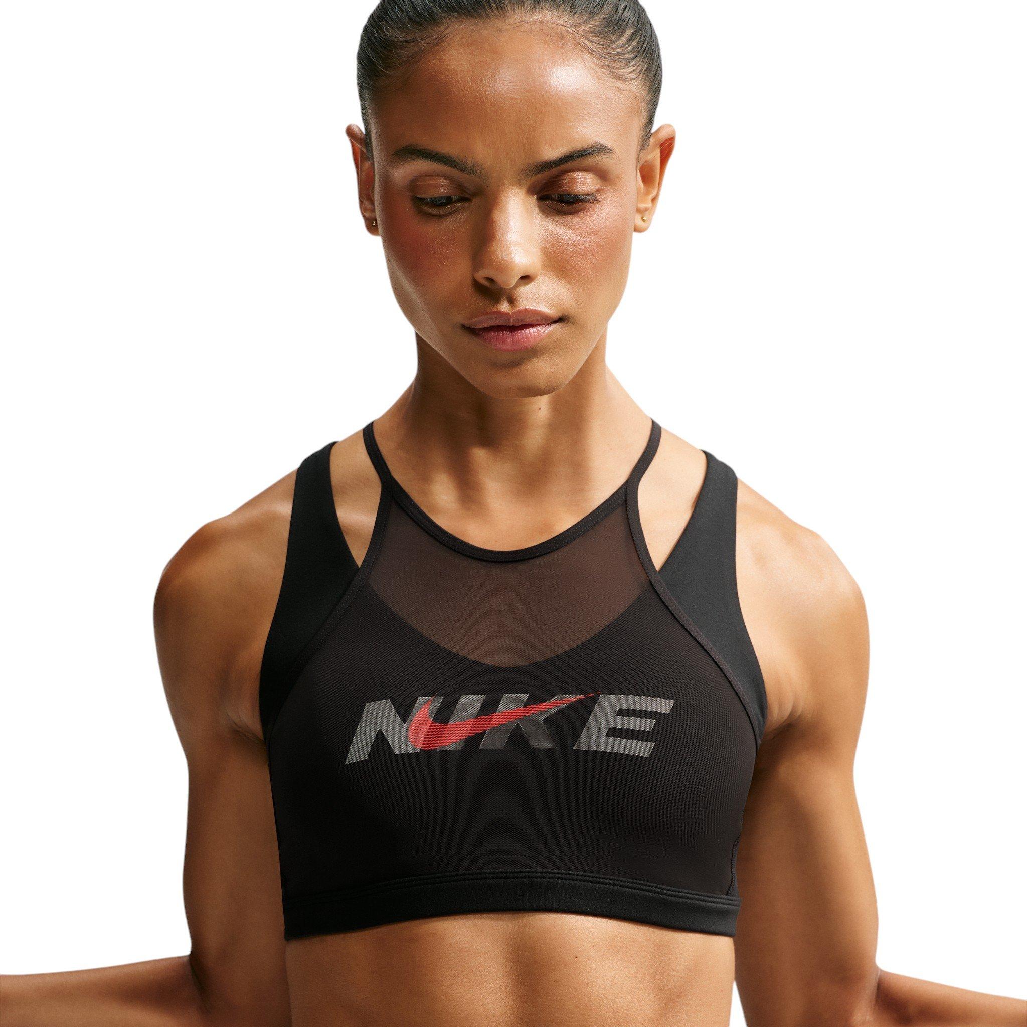 Nike Women's One Lt-Support Padded Sports Bra - Black/Grey - BLACK/GREY